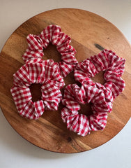 Red and White Scrunchie