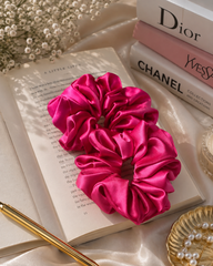 Pink Crush Silk Scrunchie