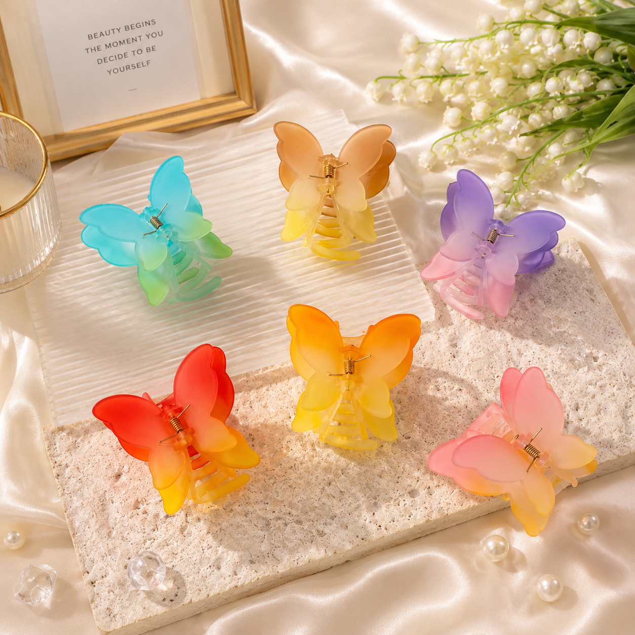 Butterfly Bloom – Dual Tone Claw Clip