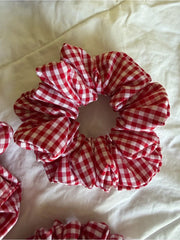 Red and White Scrunchie